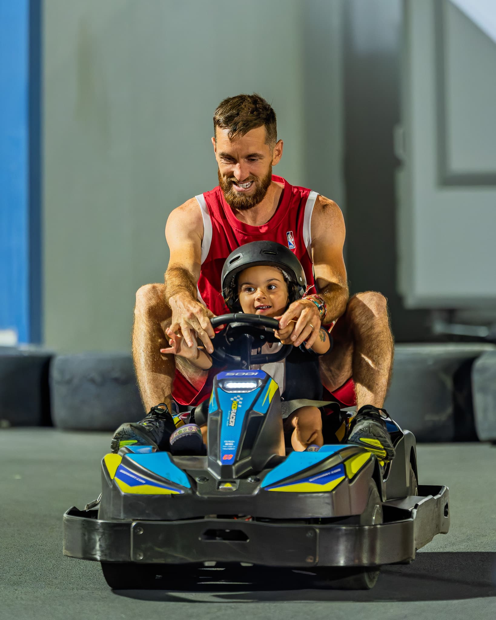 Moment en famille sur le circuit