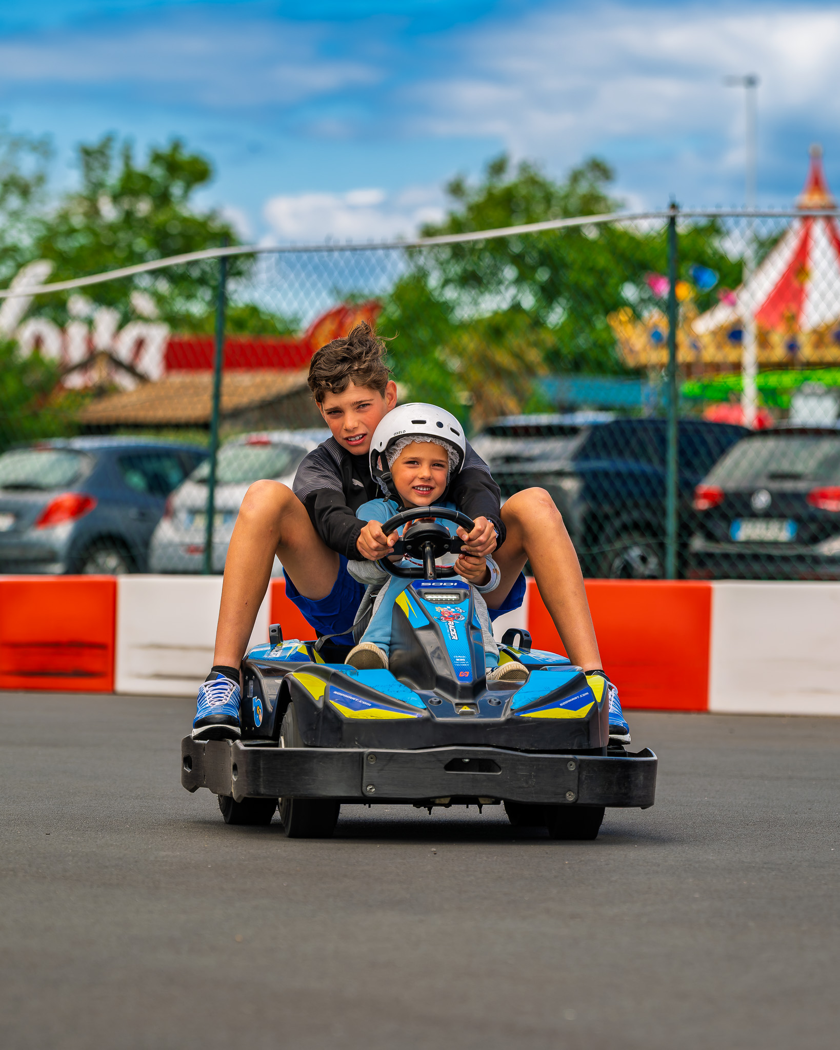 Kart biplace adulte et enfant